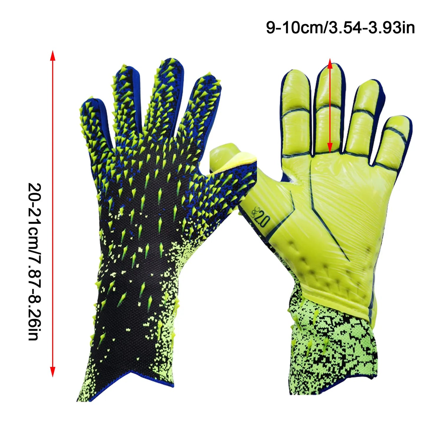 Goalkeeper Goalie Soccer Gloves Strong Grip Gloves With Finger Protection Football Goal Keeper Gloves With Slip Protective Latex